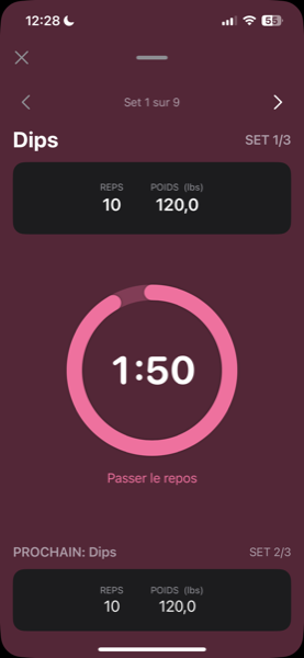 Started Workout View